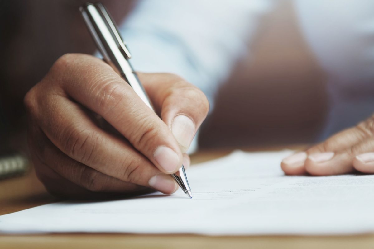 Woman writing letter