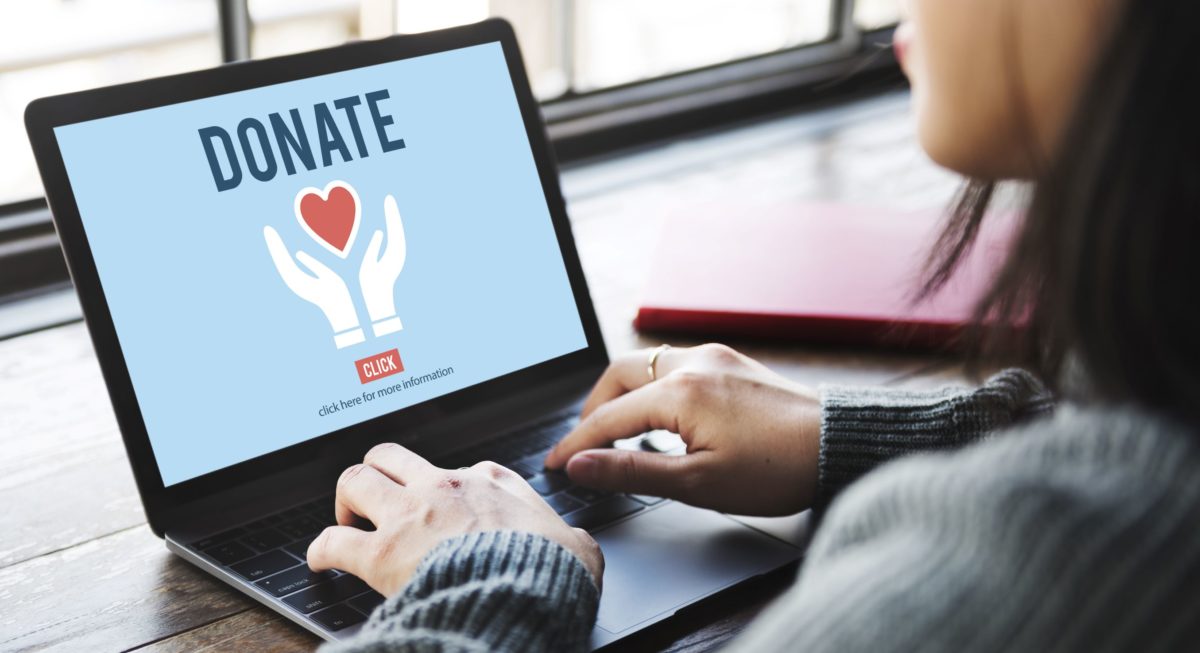 Donate on a computer